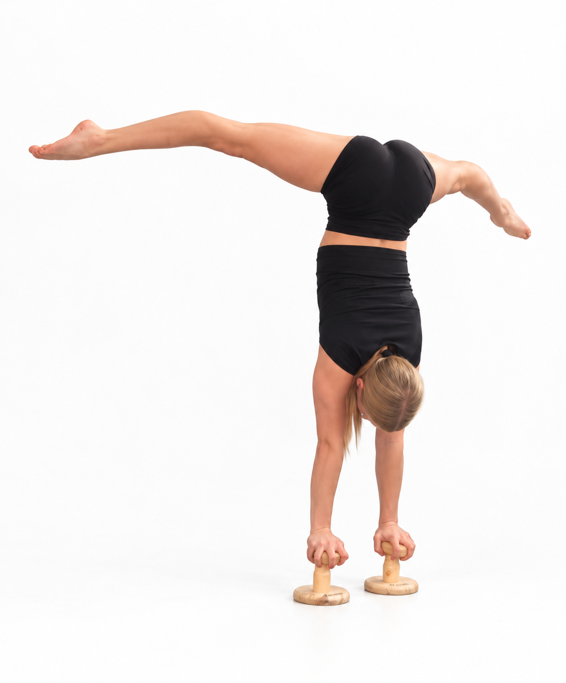 Gymnastics Handstand Trainer Blocks – Wooden Round Base Short 14cm | Bloxx