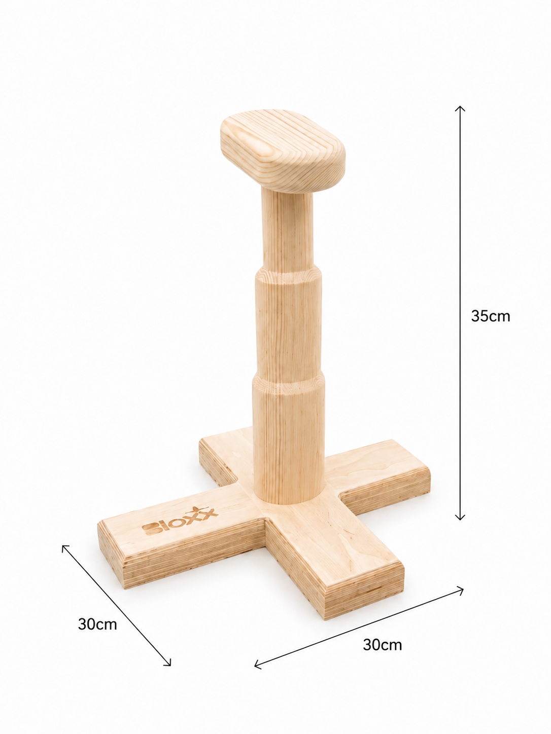 Gymnastics Handstand Trainer Blocks – Wooden Cross Base Medium 35cm | Bloxx